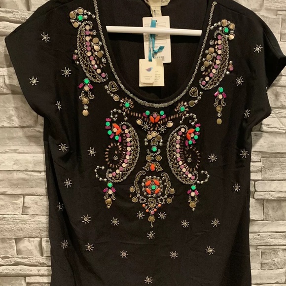 NWT anthropologie Yumi chiaroscuro dress black L - Picture 3 of 5